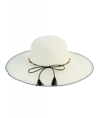 Vintage Style Straw Hat HA320136 IVORY